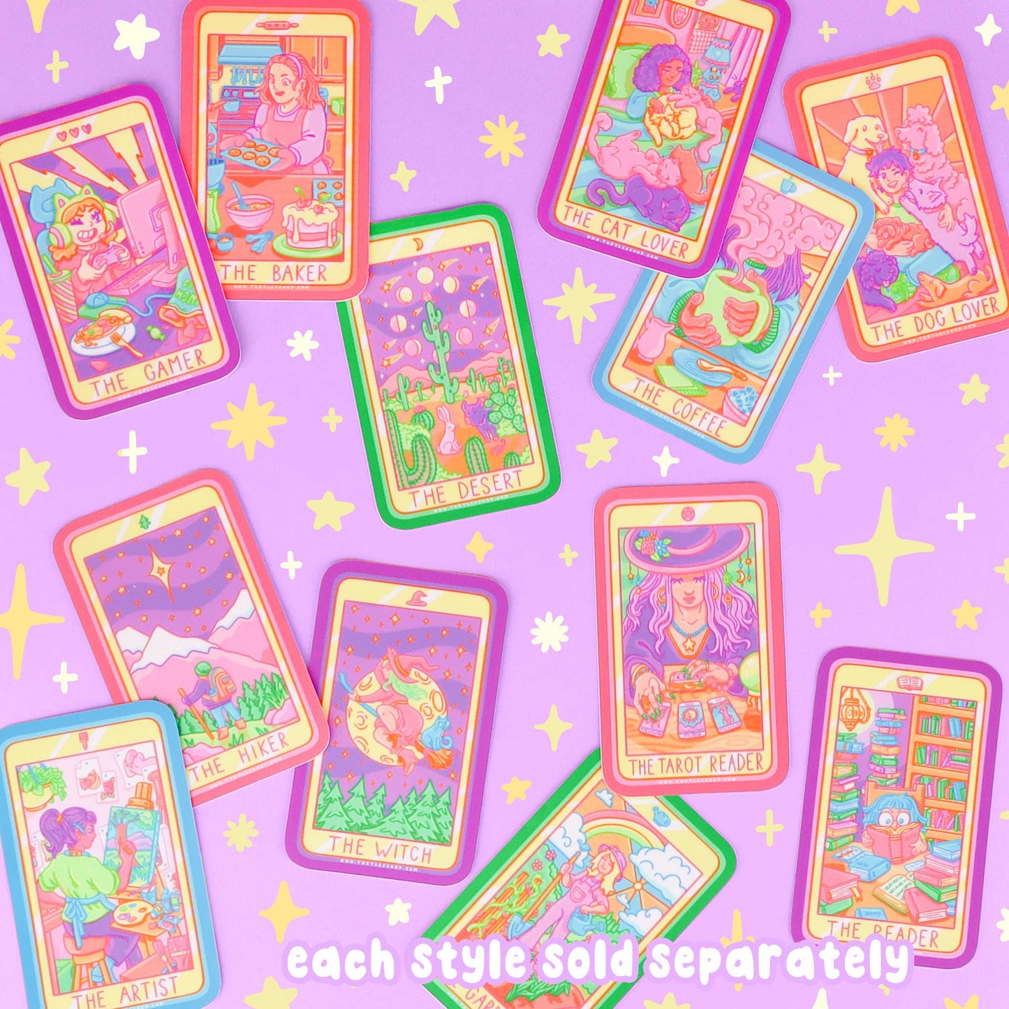 The Reader Tarot Vinyl Sticker