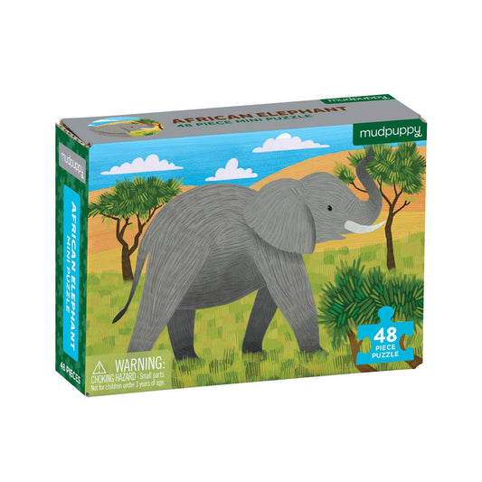 Mudpuppy 48 Pc Mini Puzzle Animal - African Elephant