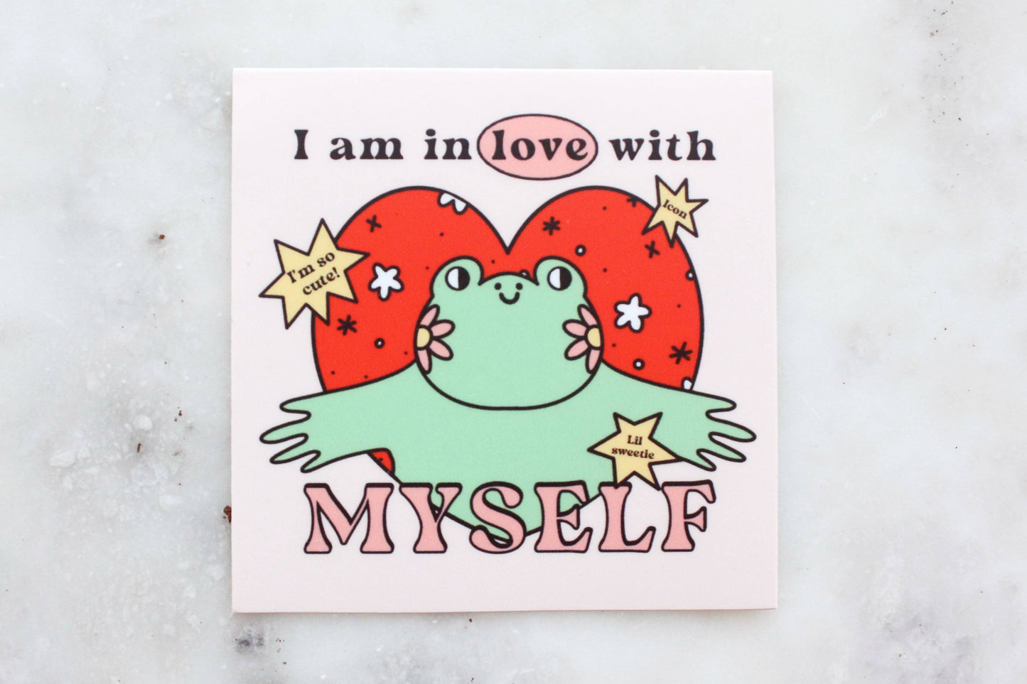 Love Myself Frog Sticker