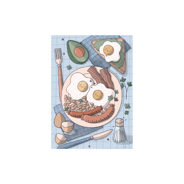 Mini puzzle The English Breakfast - Trevell - 99 pieces