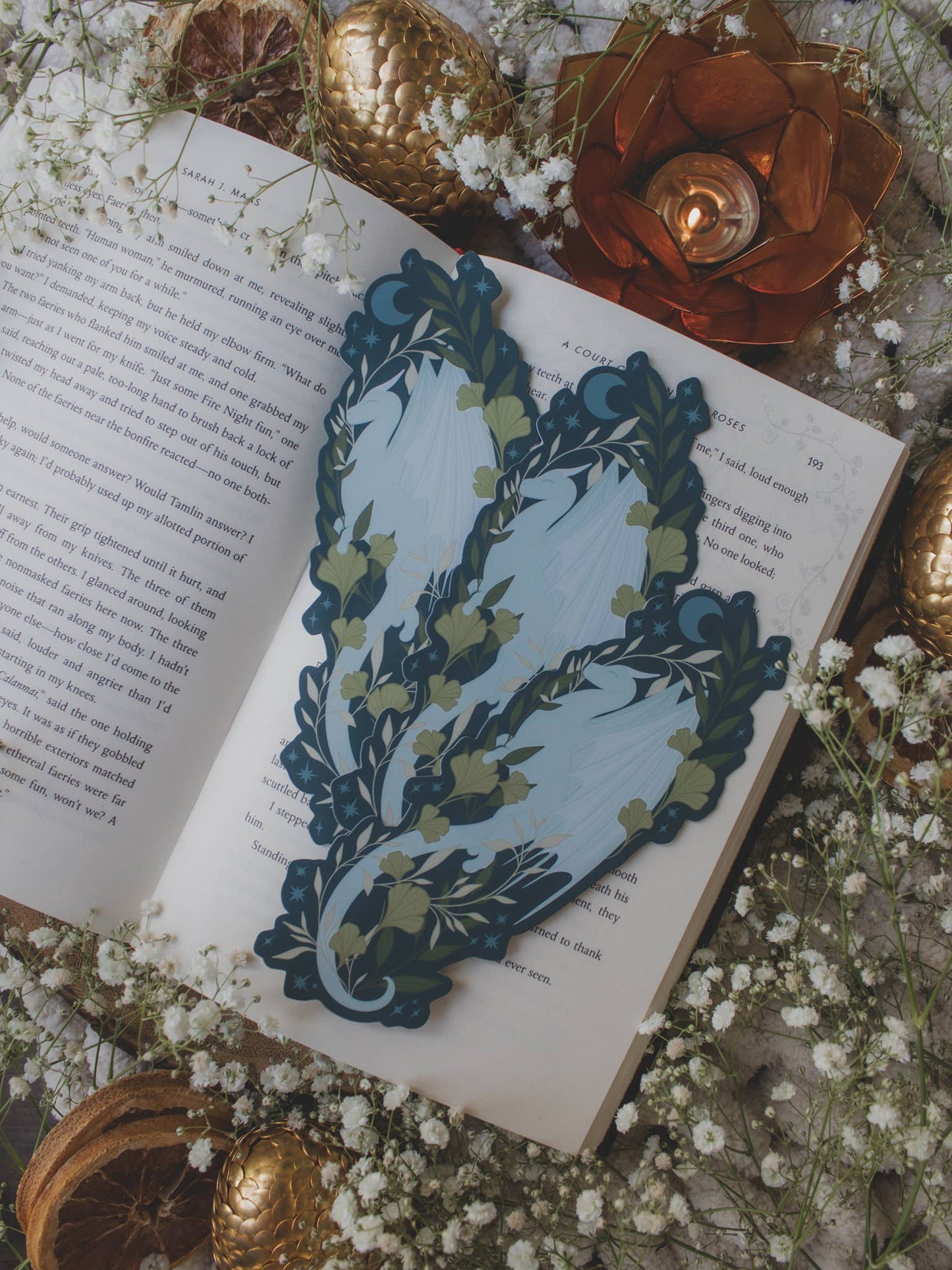 Moonlight Dragon Fantasy Bookmark