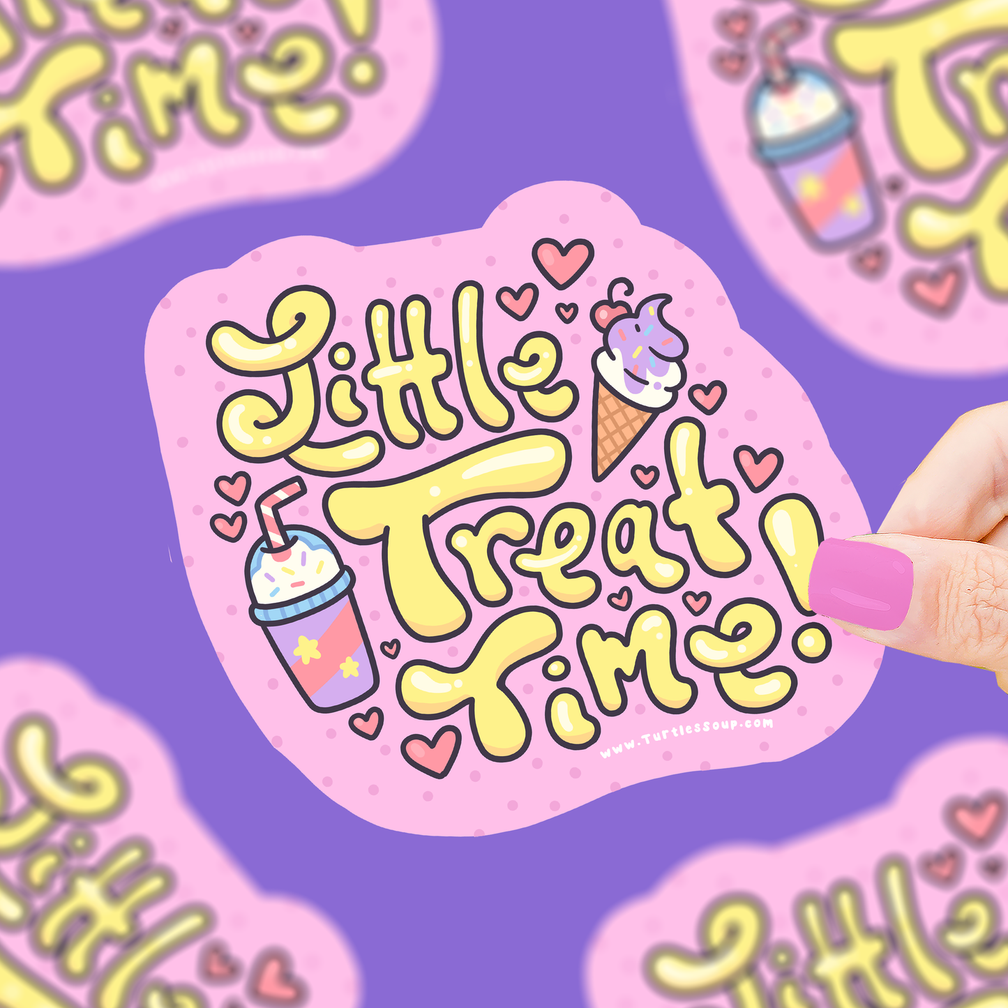Little Treat Time, Coffee, Little Drink, Cute, Vinyl Sticker