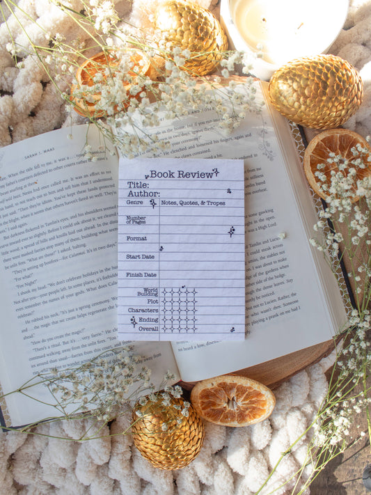 4x6 Book Review Post-it Notepad | Type Writer