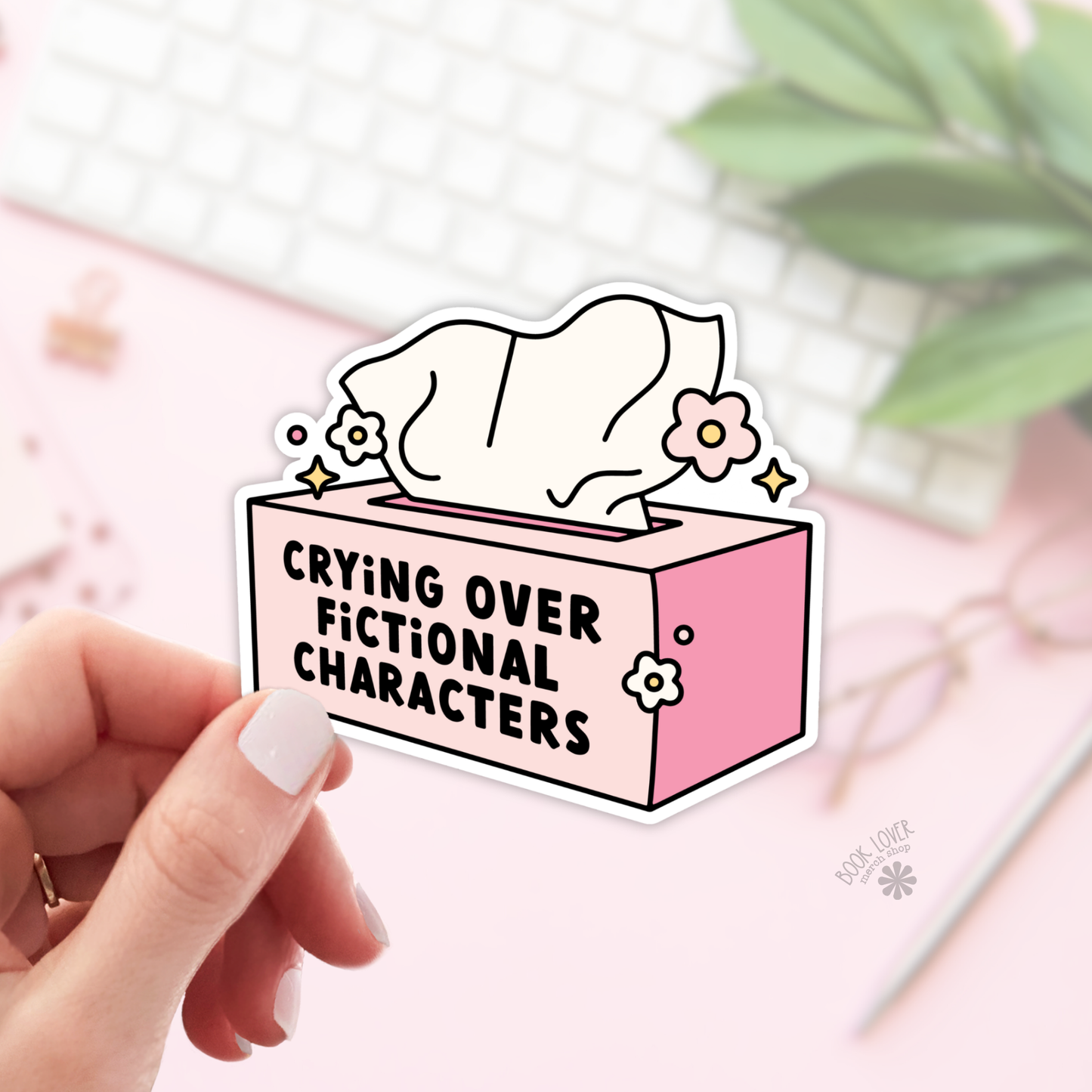 Crying Over Fictional Characters Stickers / Bookish Stickers: 3''