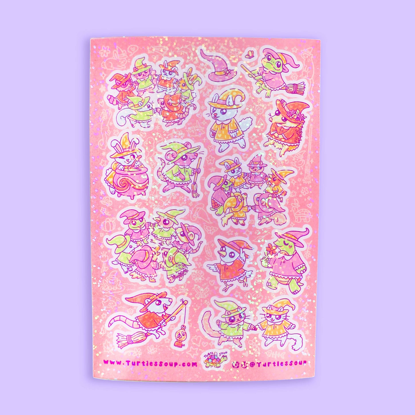 Witchy Critter Coven Vinyl Sticker Sheet
