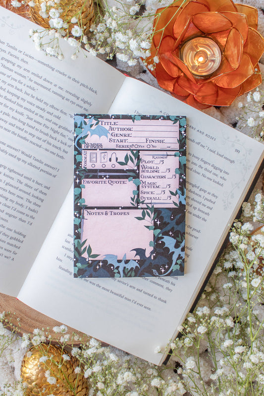4x6 Book Review Post-it Notepad | Fantasy Reader
