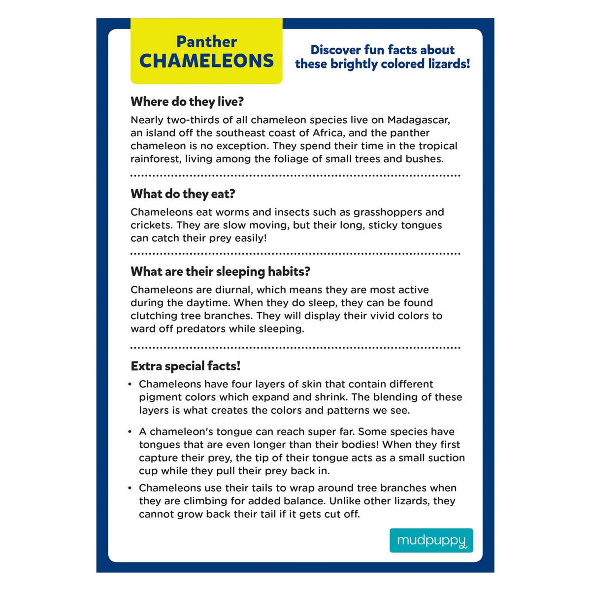 Mudpuppy 48 Pc Mini Puzzle Animal - Chameleon