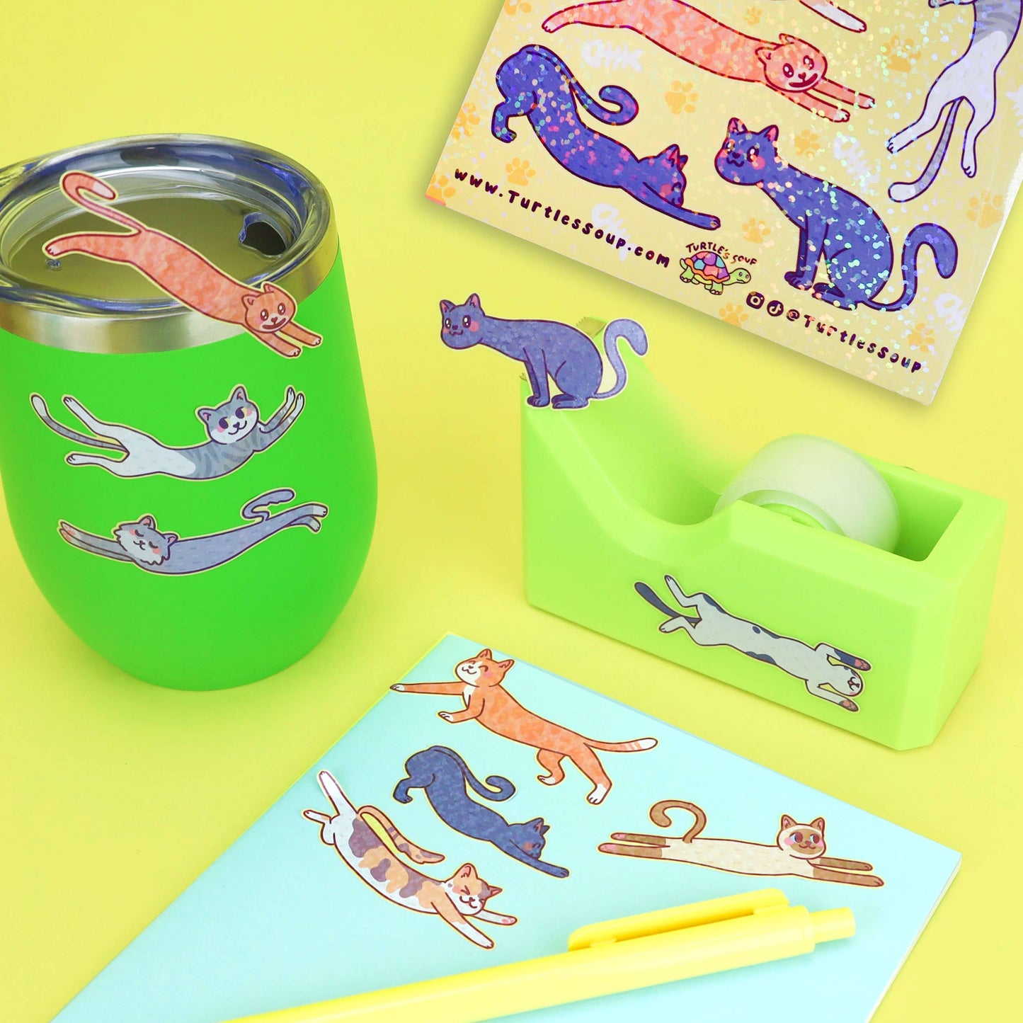 Long Cats Vinyl Sticker Sheet