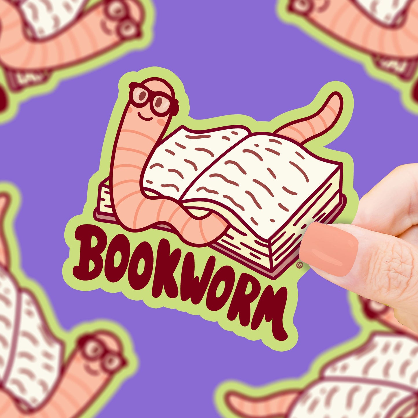 Little Bookworm Vinyl Sticker