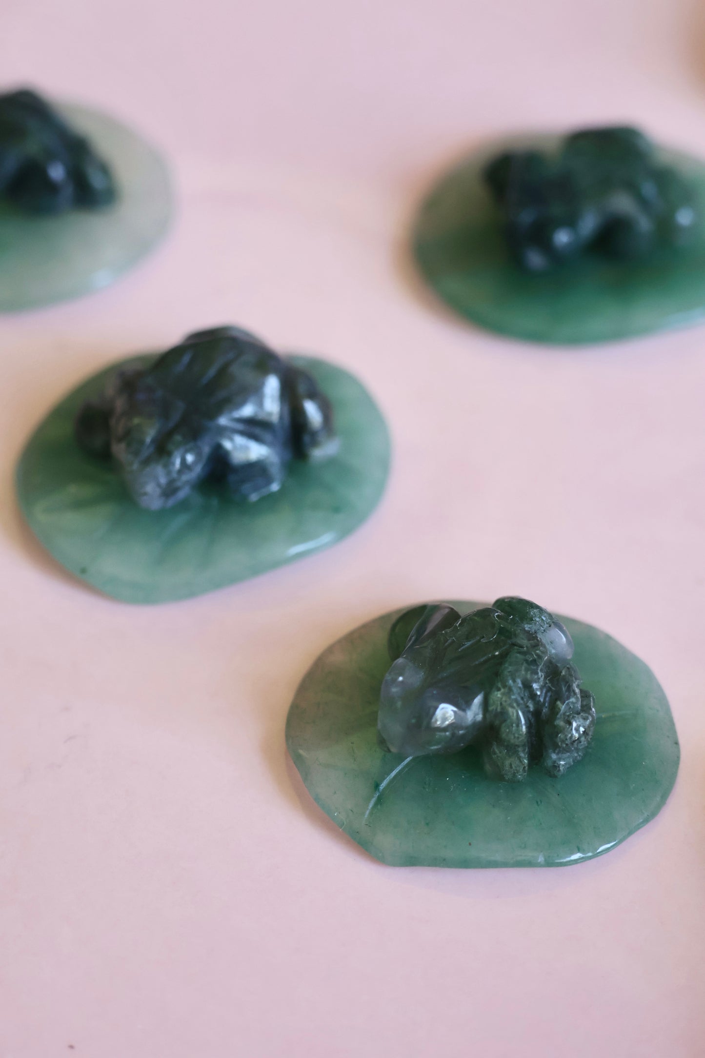 Frog on Lilypad - Moss Agate