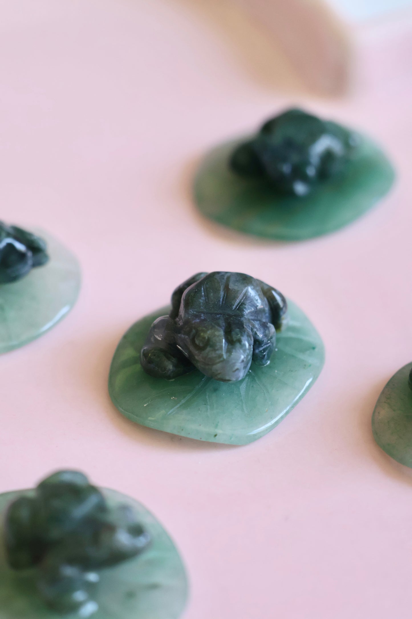 Frog on Lilypad - Moss Agate