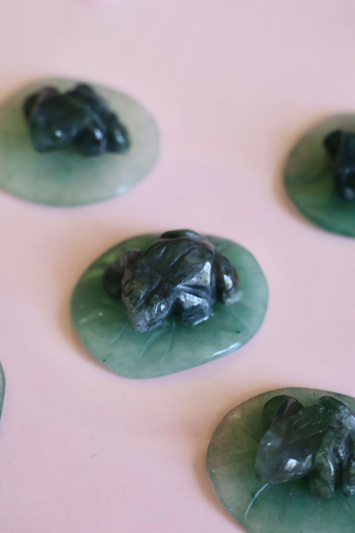 Frog on Lilypad - Moss Agate