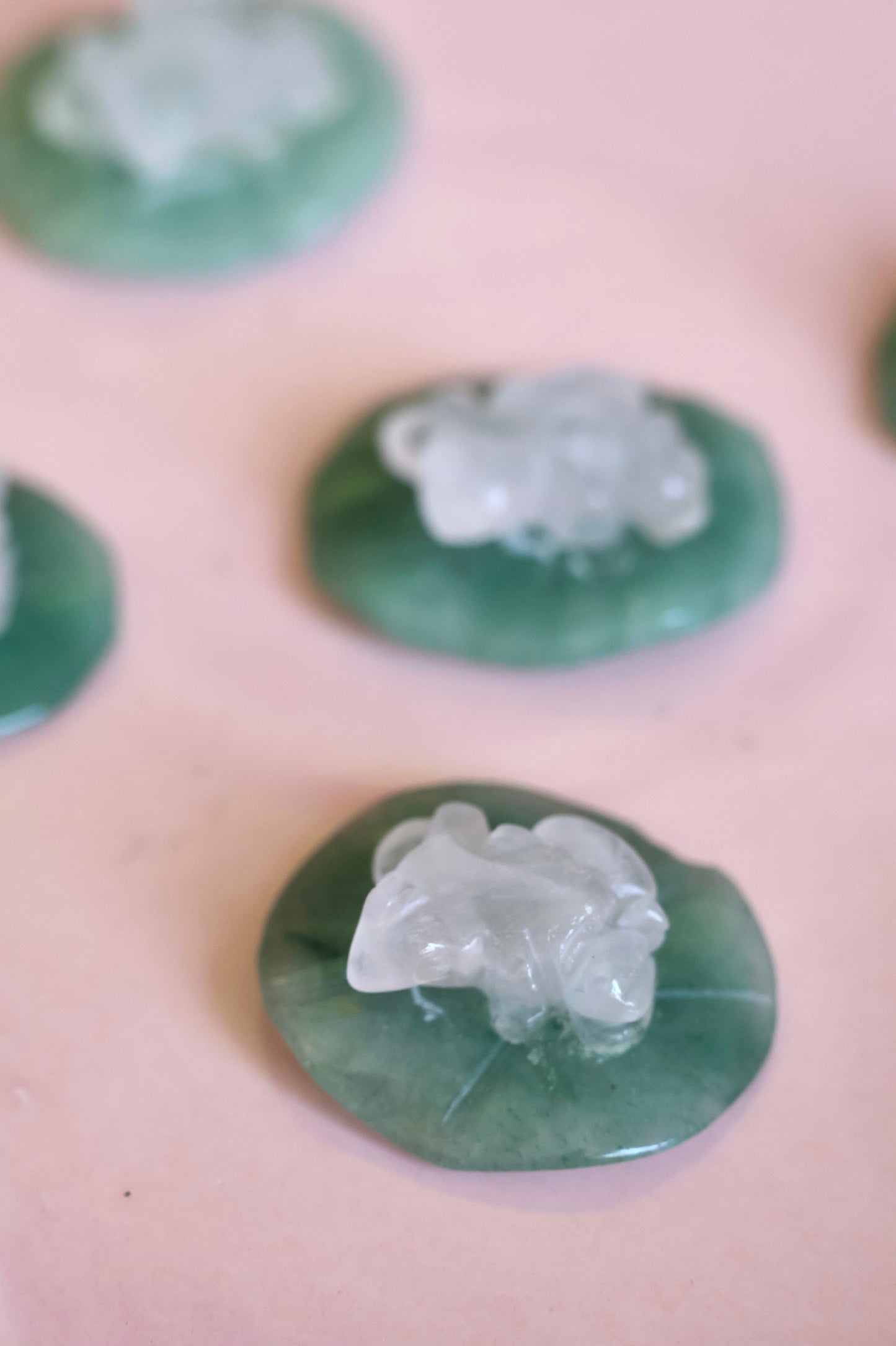 Frog on Lilypad - Clear Quartz