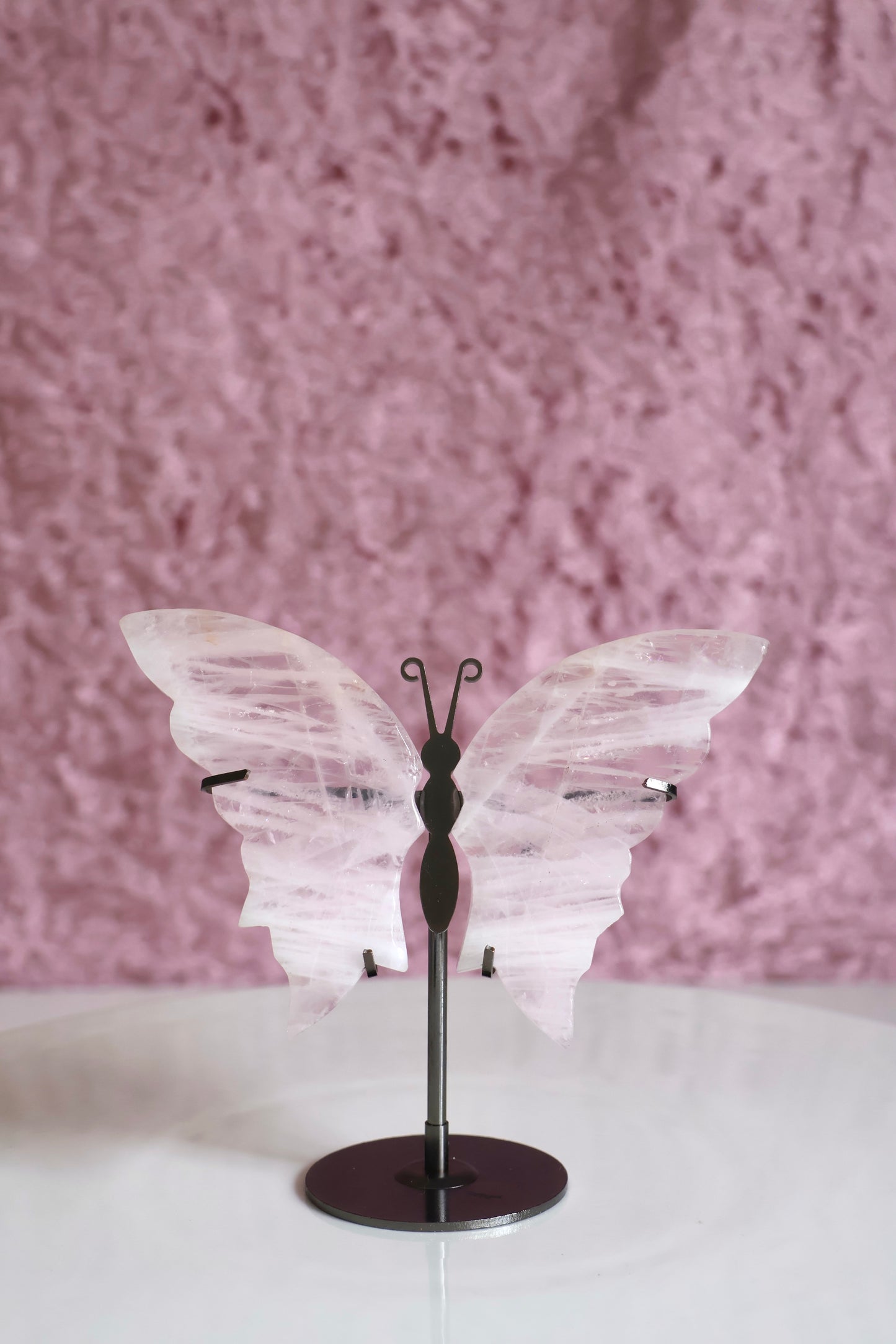Butterfly Wings - Rose Quartz (L)