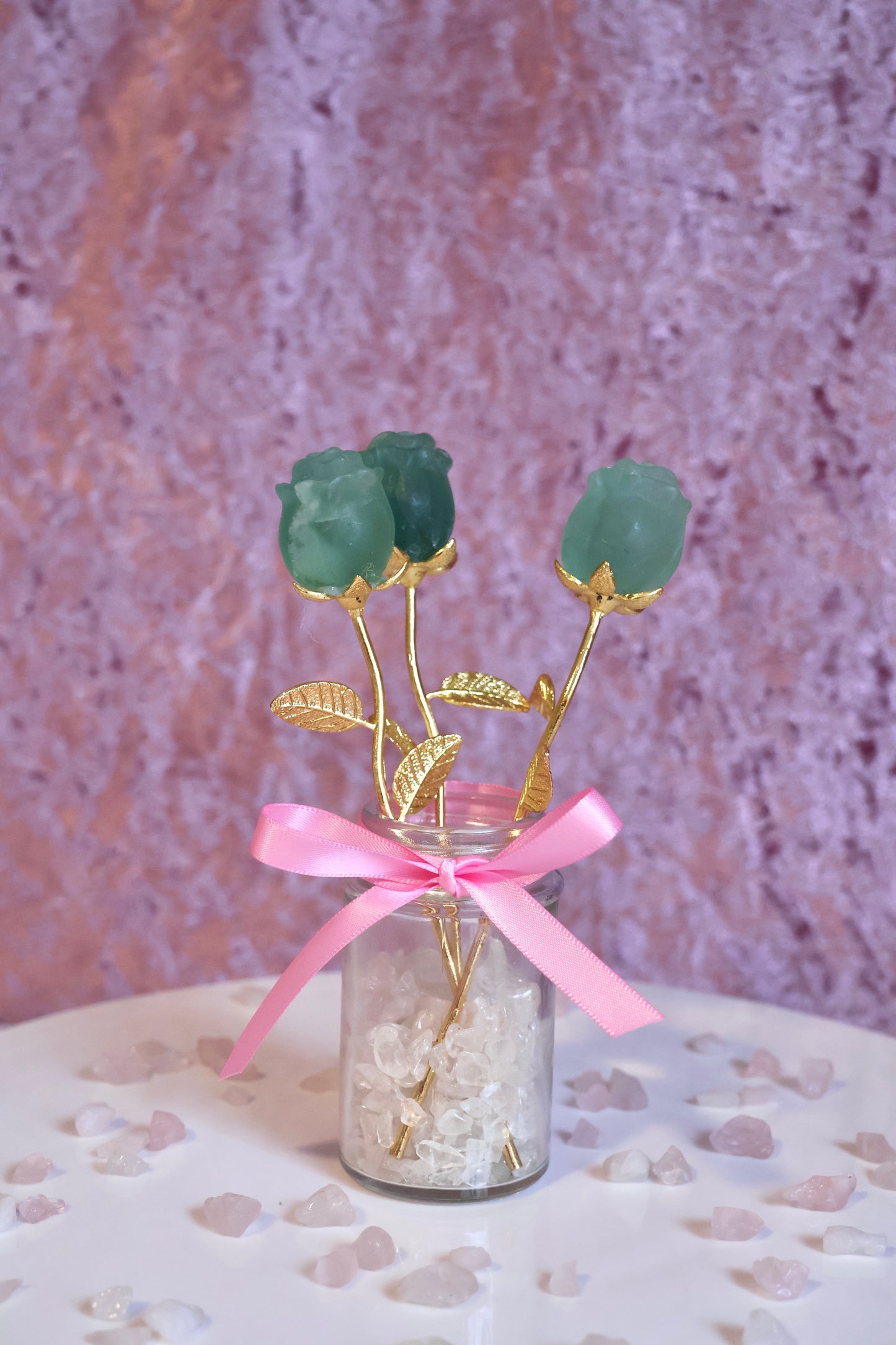 Fluorite Rose - Gold