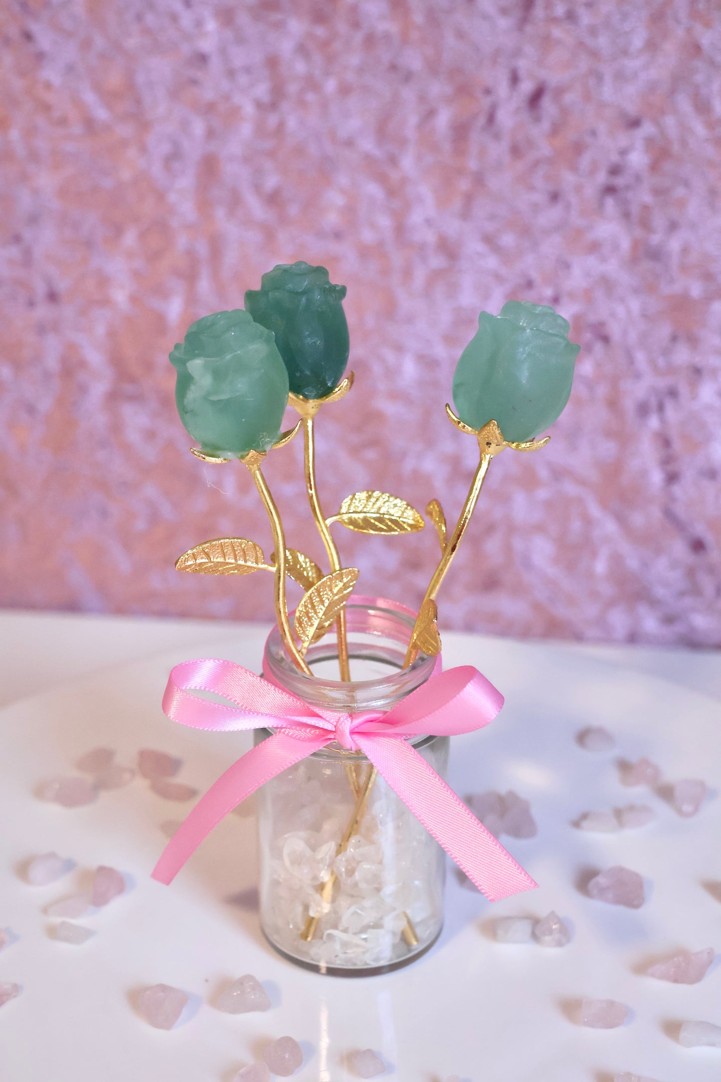 Fluorite Rose - Gold