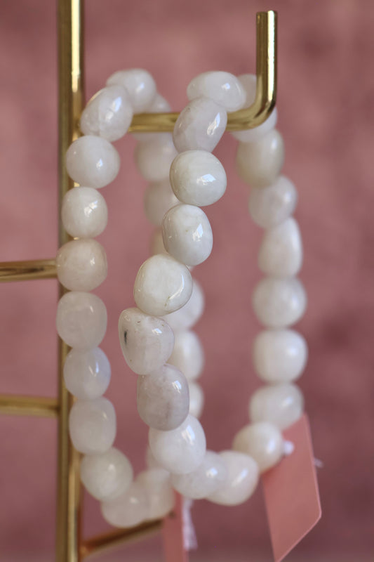 Moonstone Bead Bracelet