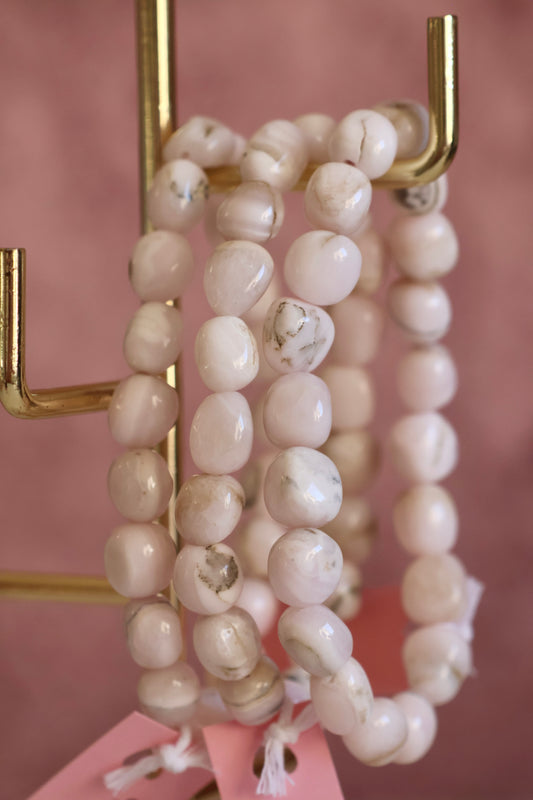 Mangano Calcite Bead Bracelet