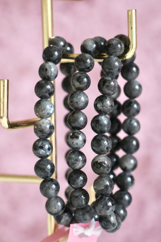 Larvikite Bead Bracelet