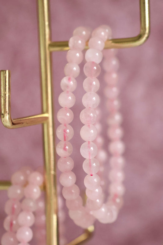 Rose Quartz Bead Bracelet
