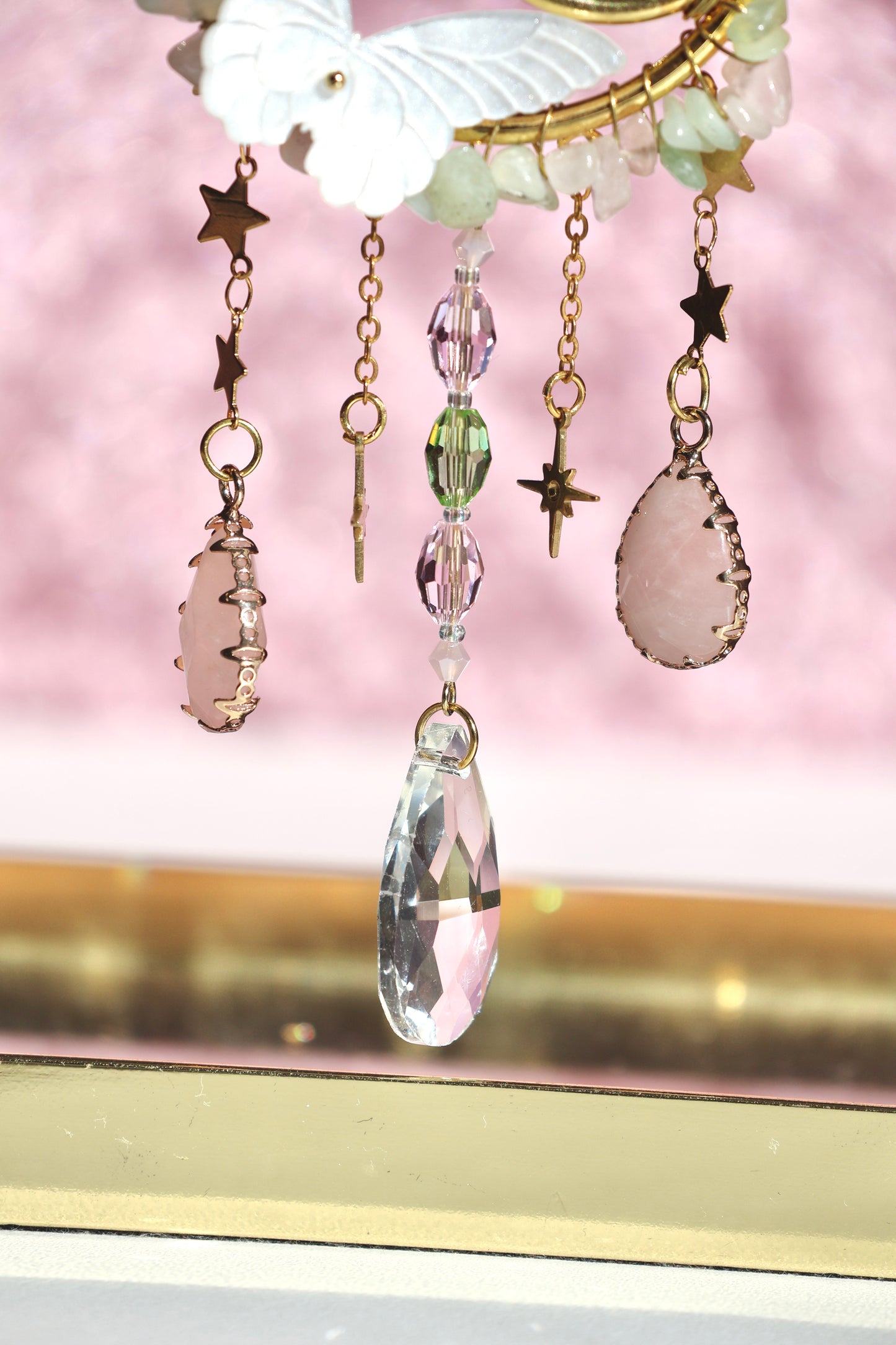 Crystal Sun Catcher - Gold - 002