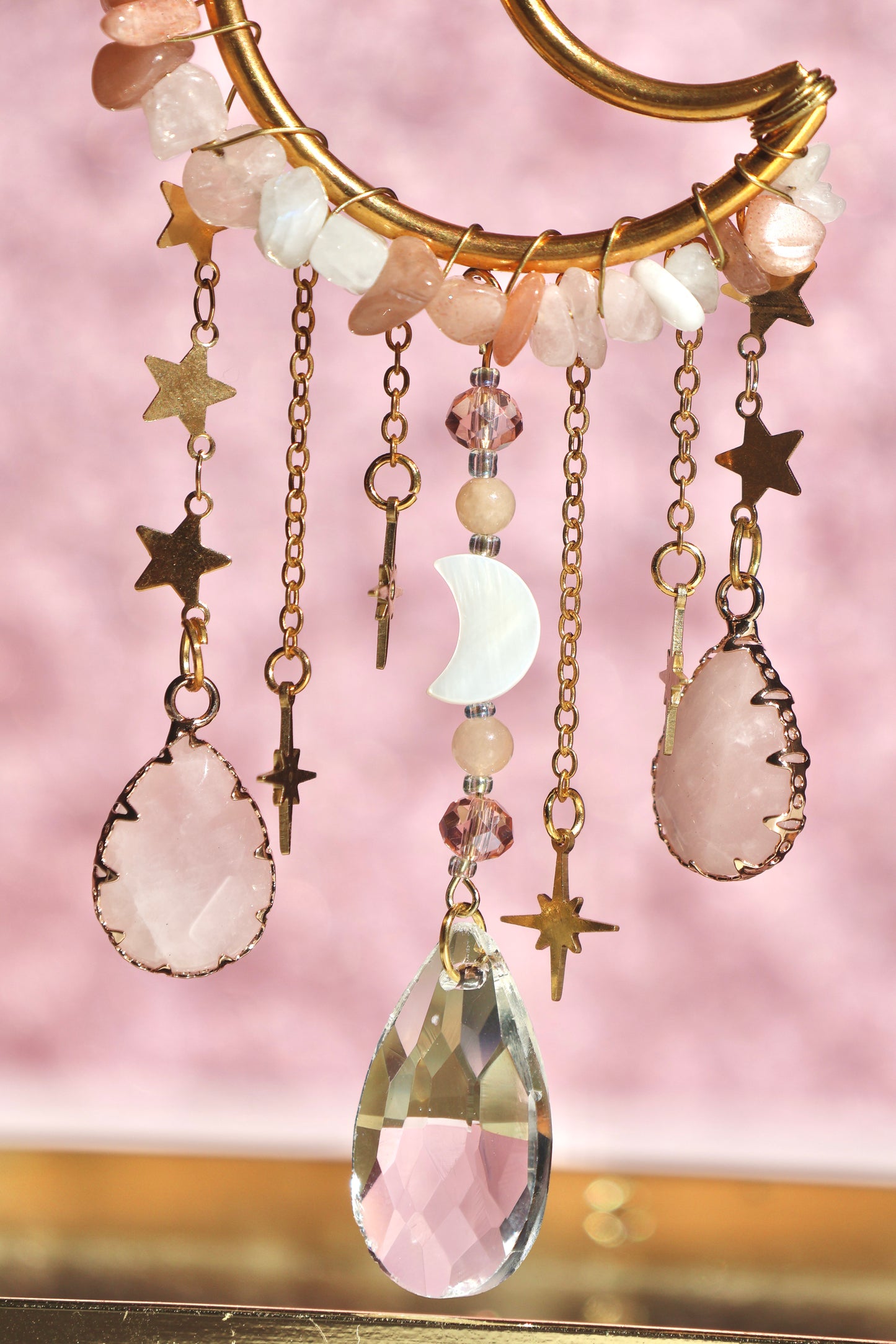 Crystal Sun Catcher - Gold - 004