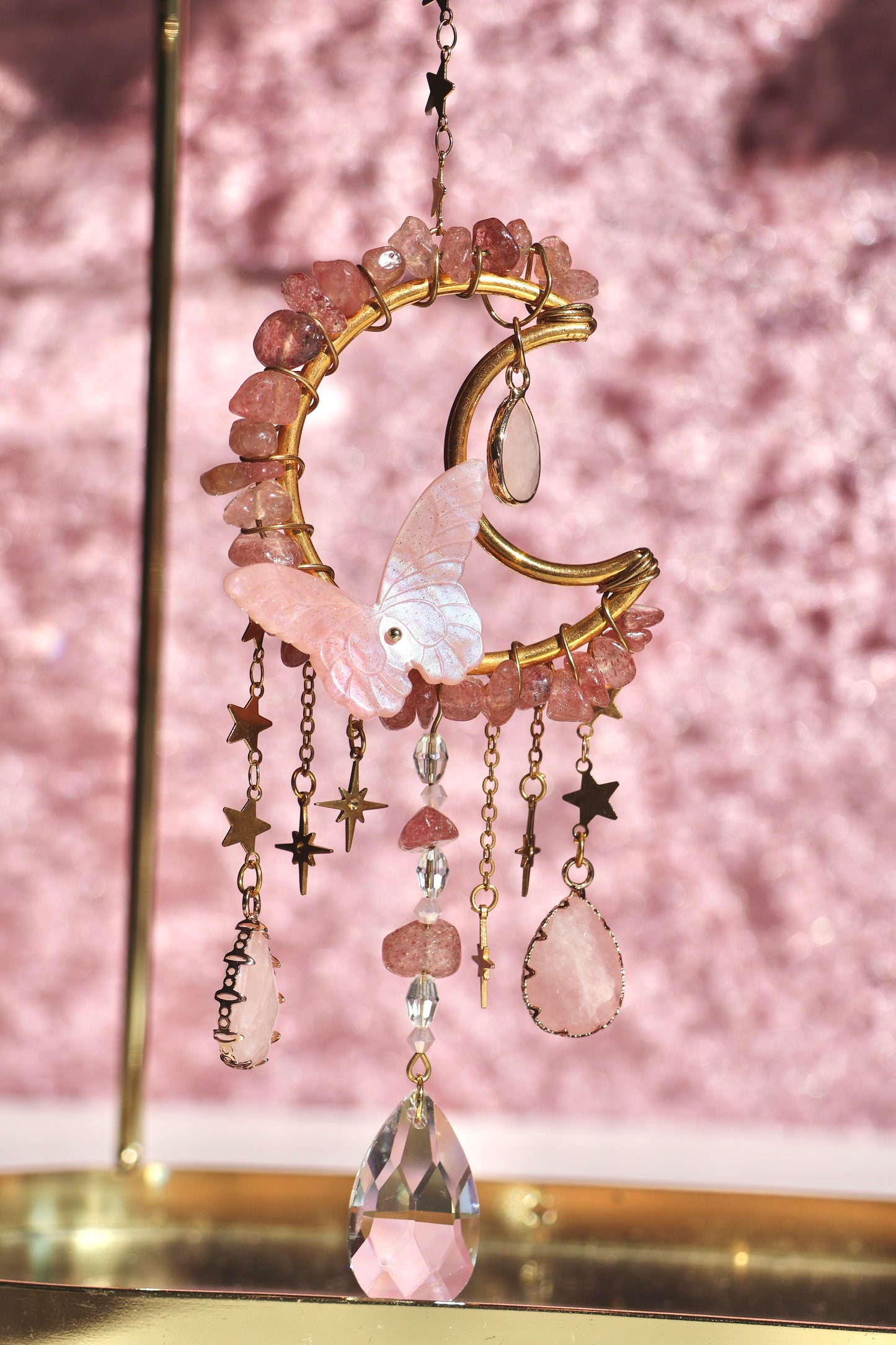 Crystal Sun Catcher - Gold - 003