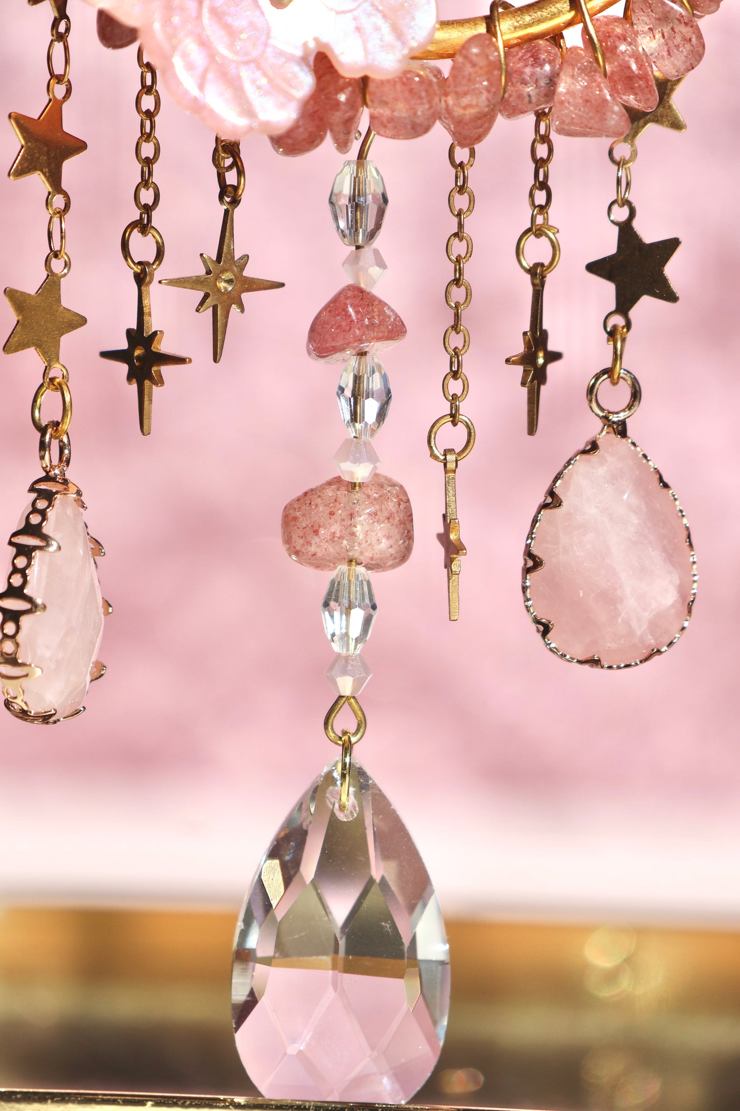 Crystal Sun Catcher - Gold - 003