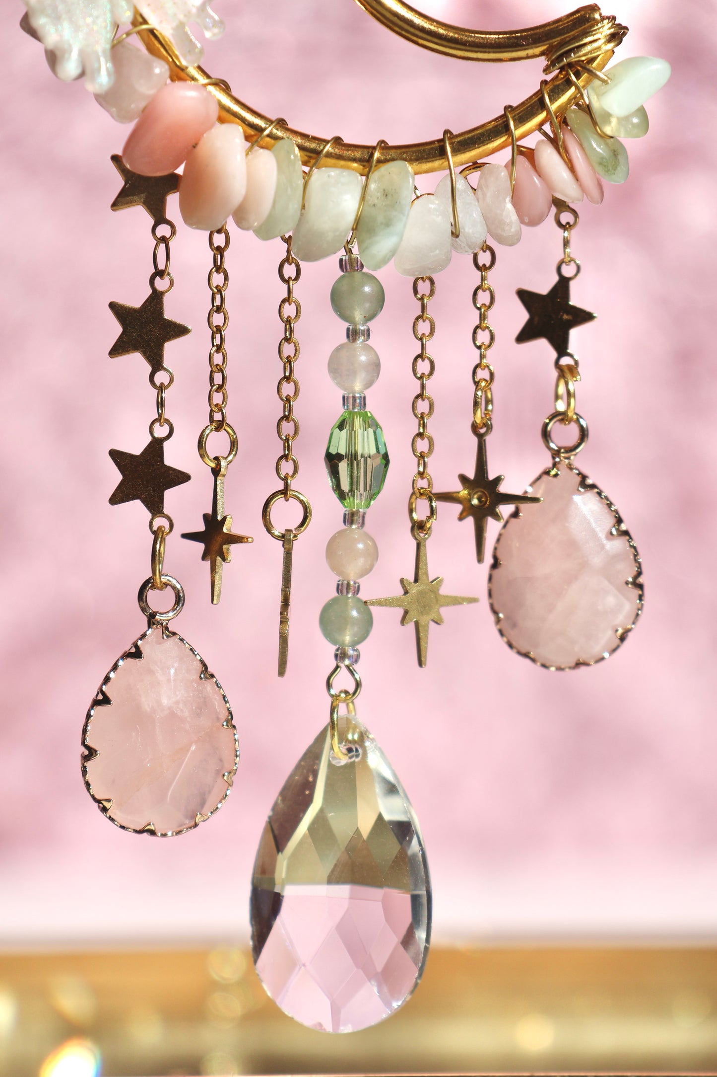 Crystal Sun Catcher - Gold - 005