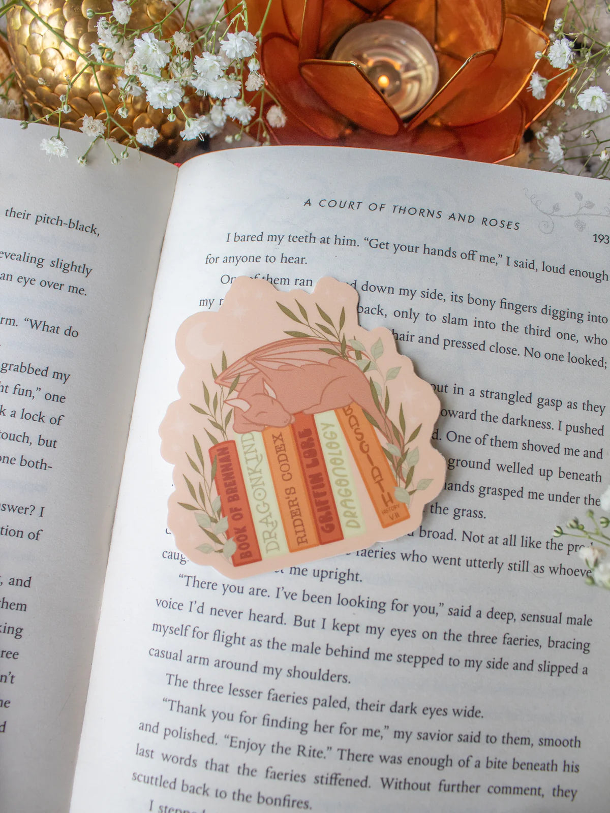 Basgiath Dragon Bookshelf Waterproof Sticker | Fourth Wing | 3”x2.9"