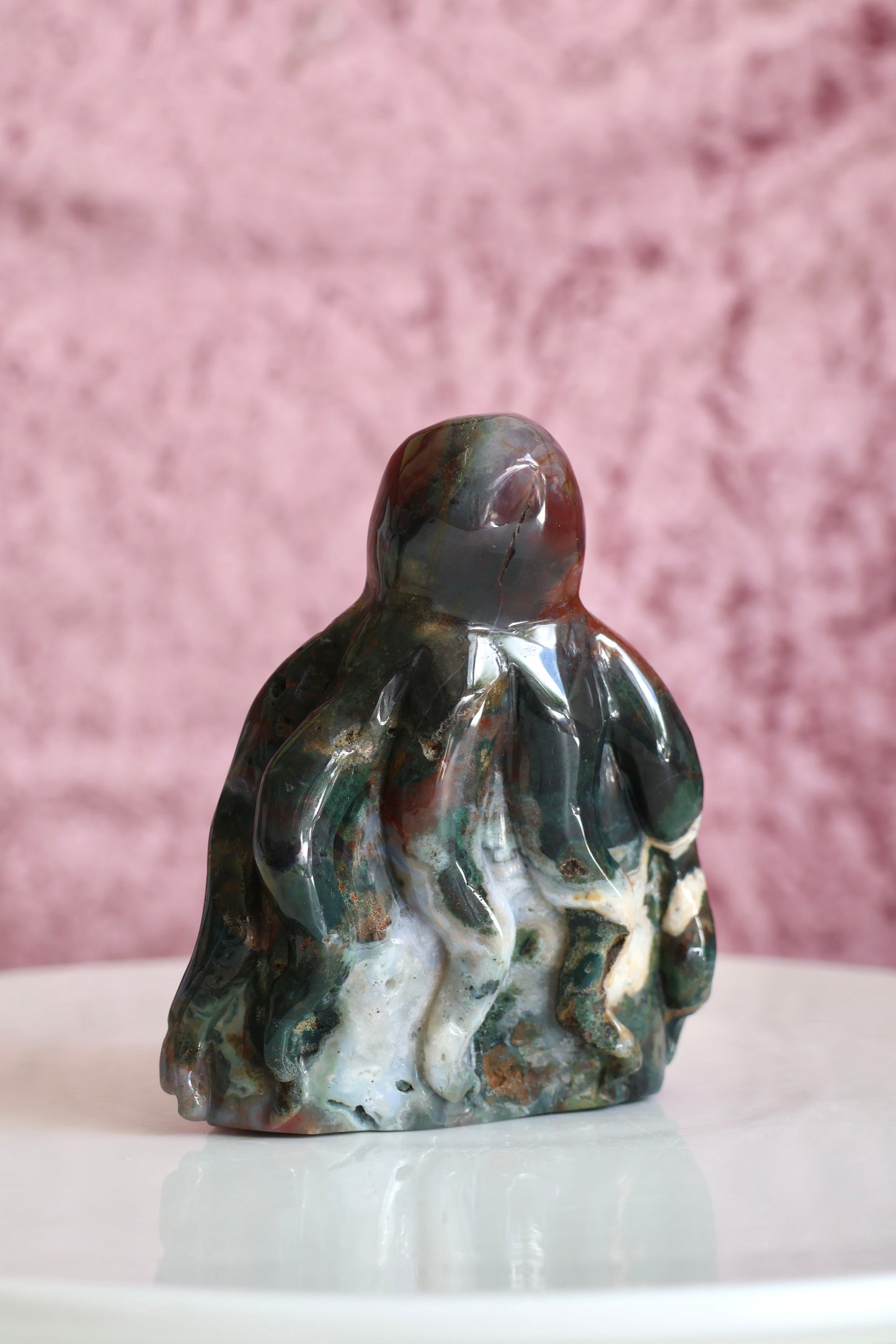 Ocean Jasper Octopus Carving - Large - 001