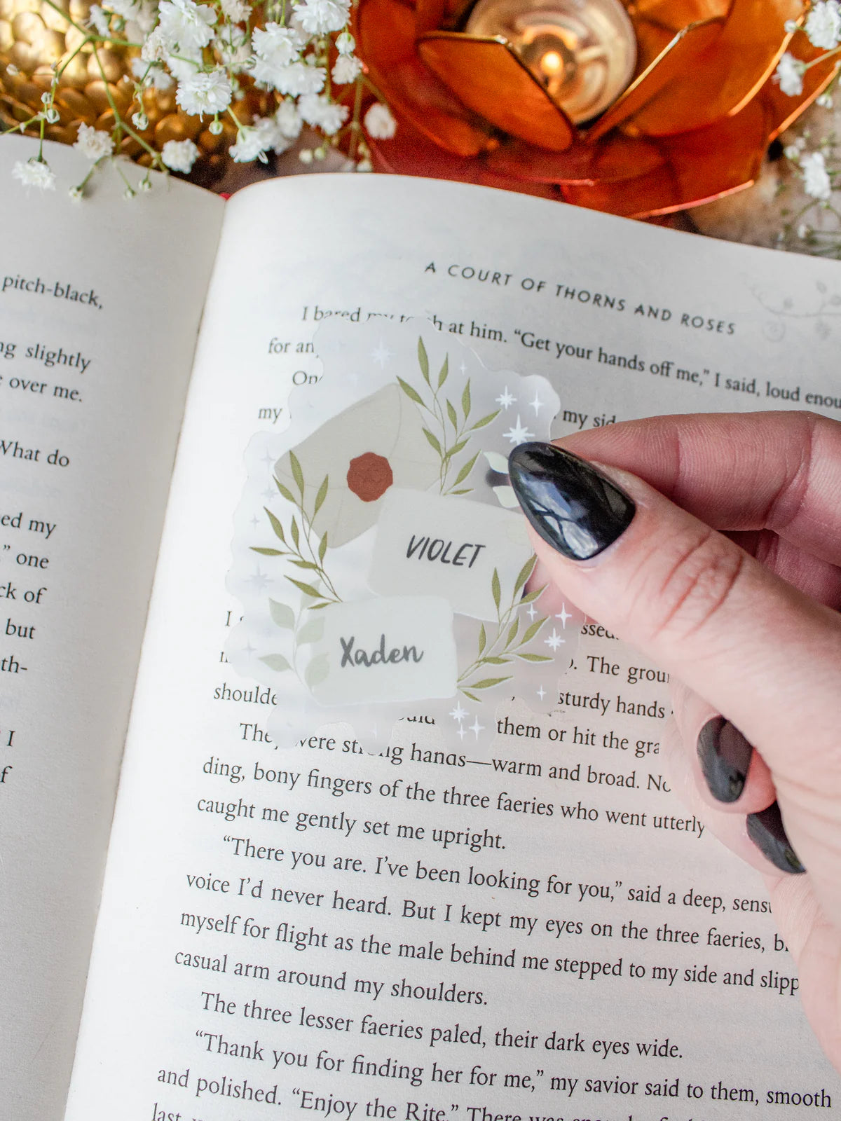 Violet and Xaden Letters Waterproof Sticker | Fourth Wing | 2.1”x2.5"