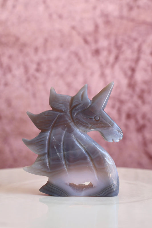 Druzy Agate Unicorn - 001