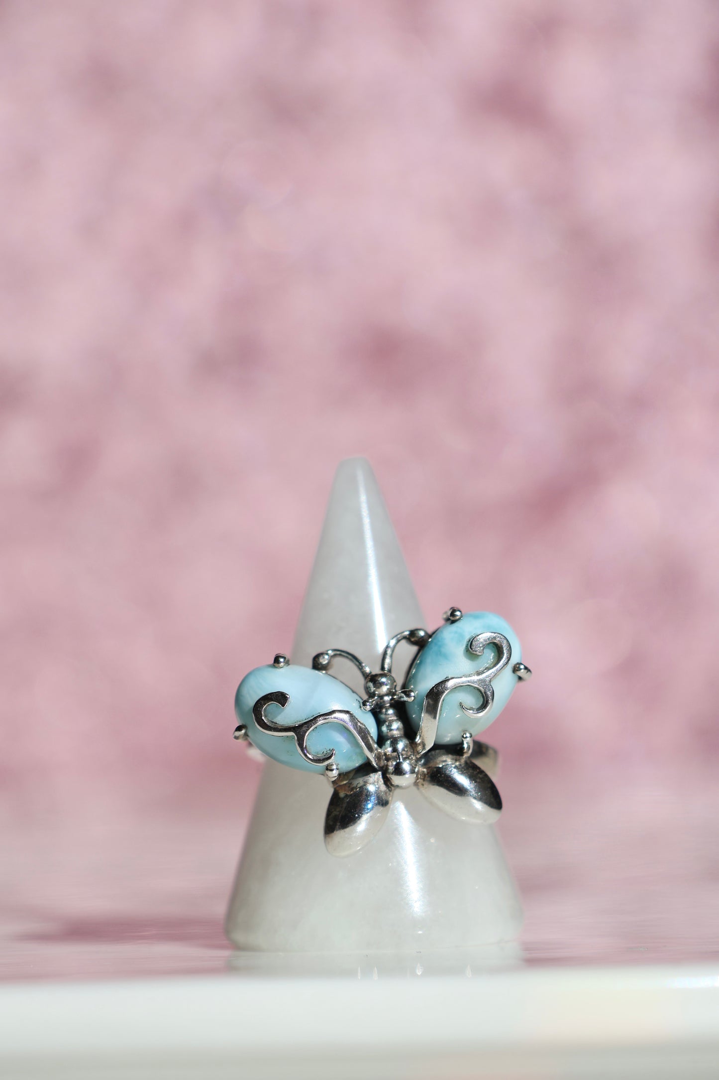 Larimar Butterfly Ring - Size 8