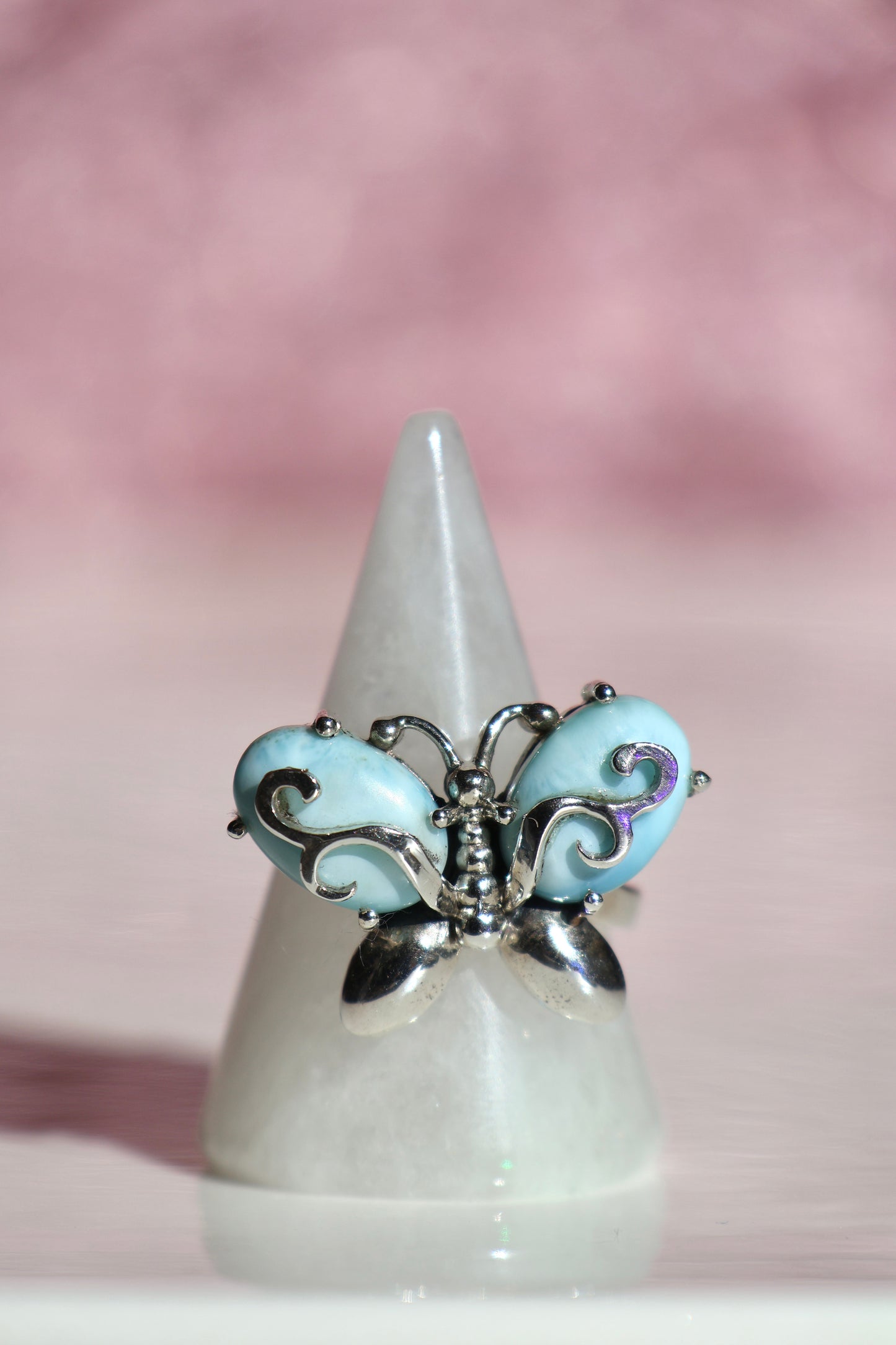 Larimar Butterfly Ring - Size 8