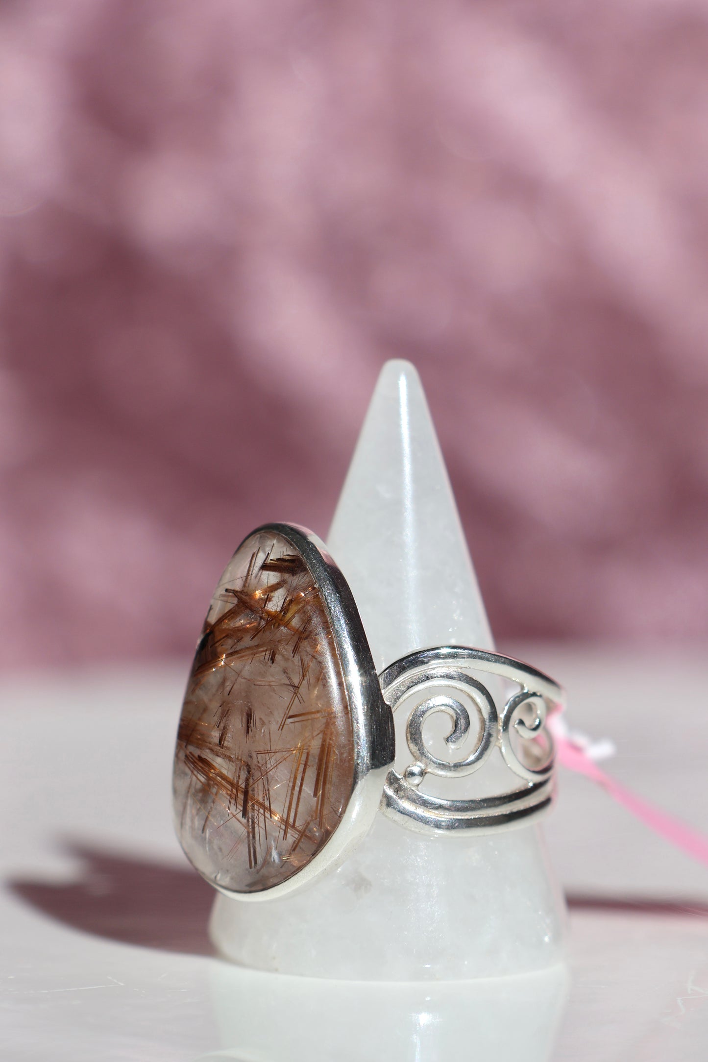 Rutilated Quartz Ring - Size 10
