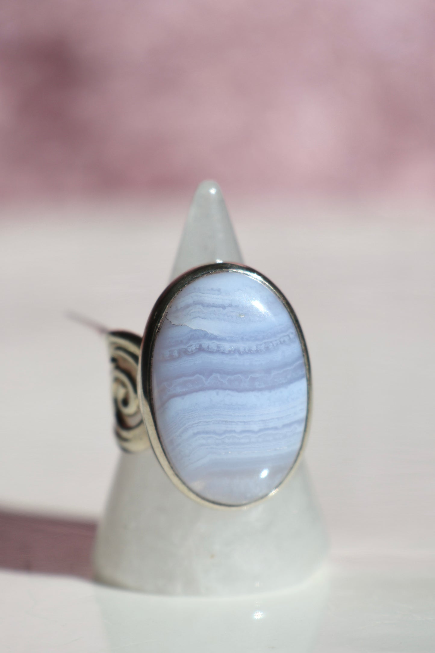 Blue Lace Agate Ring - Size 7