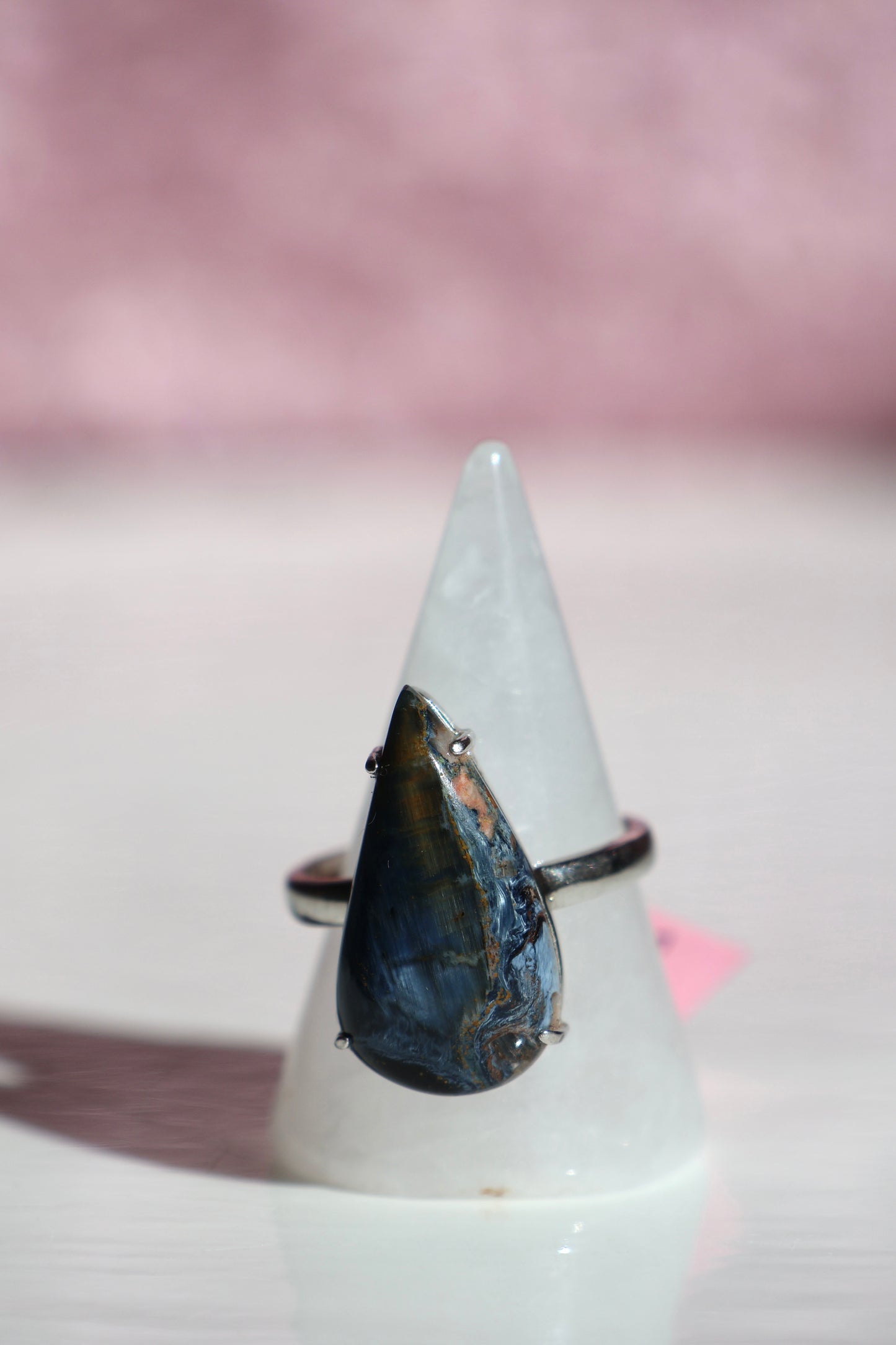 Blue Tiger's Eye Ring - Size 9