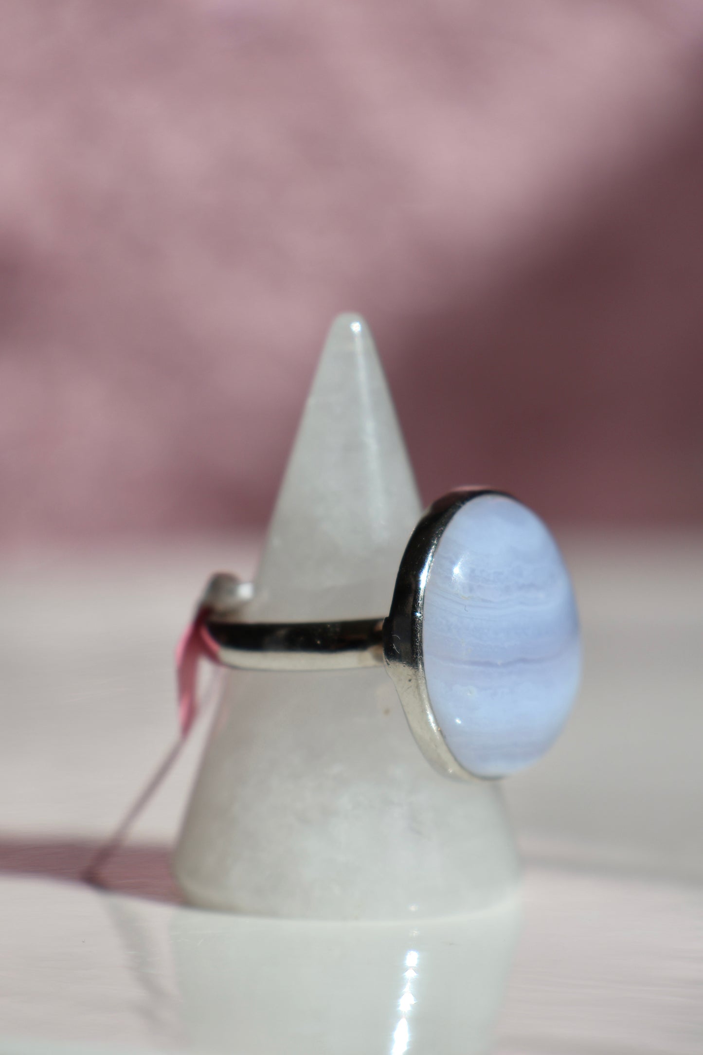 Blue Lace Agate Ring - Size 7