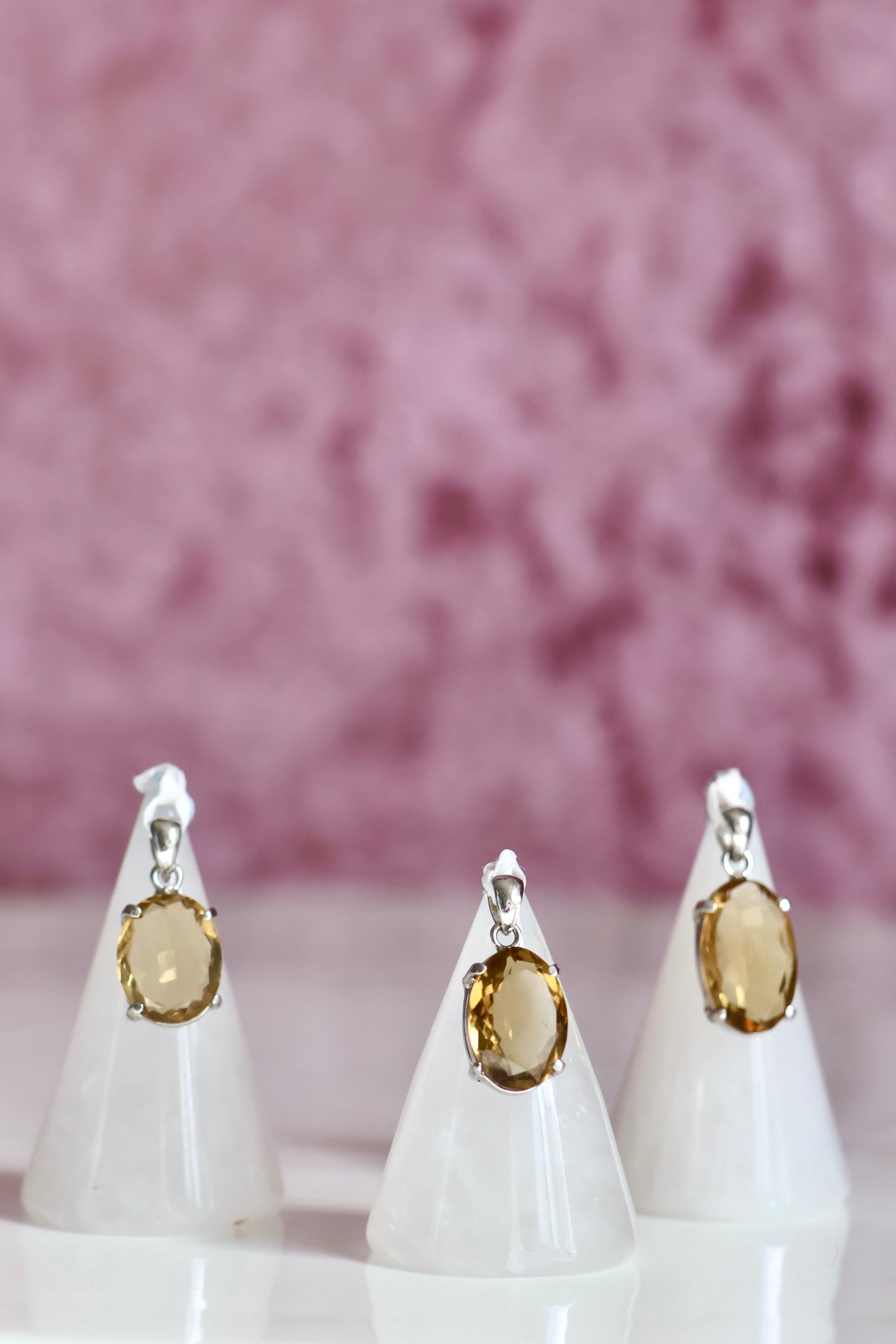 Faceted Natural Citrine Pendant 001