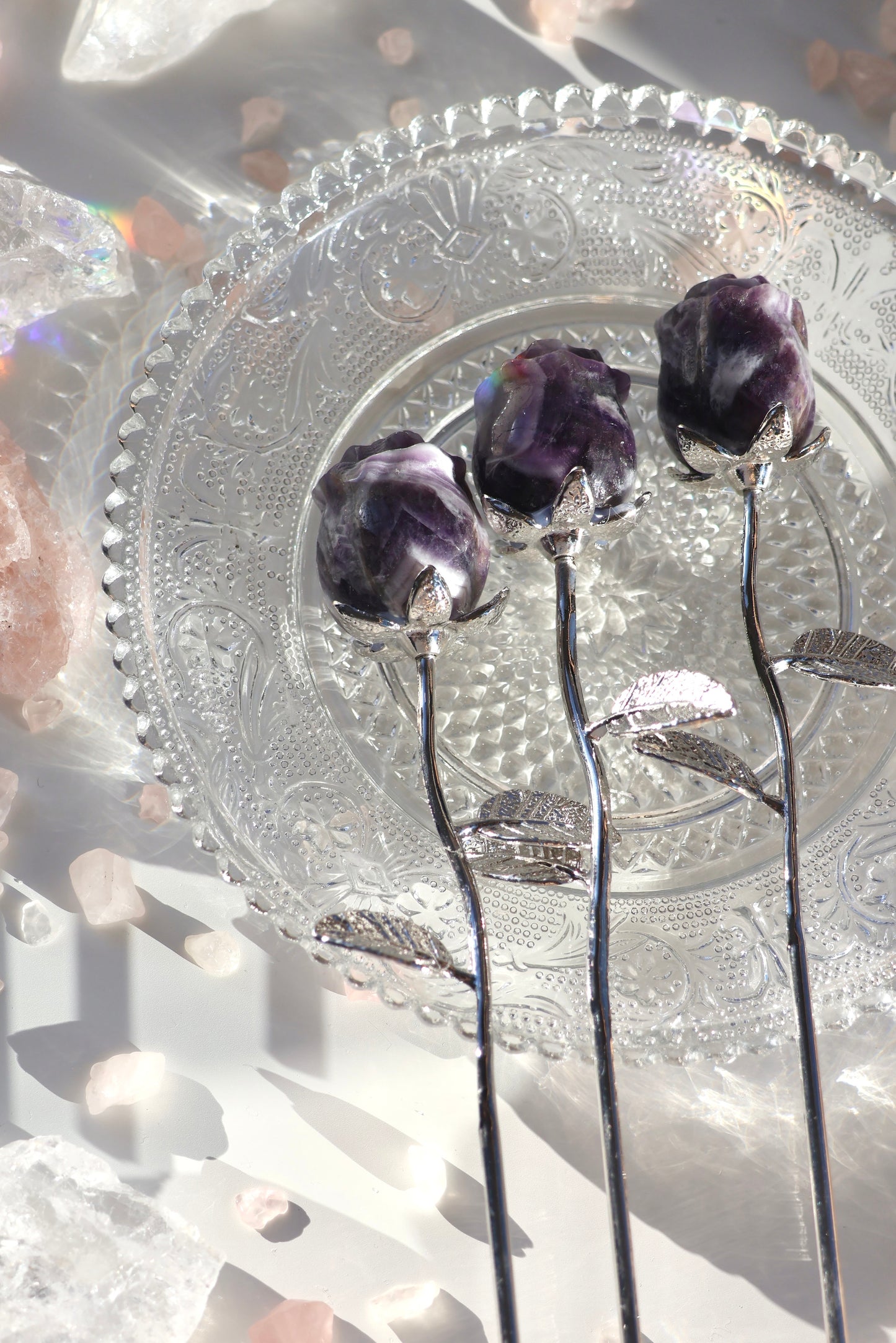 Amethyst Rose - Silver