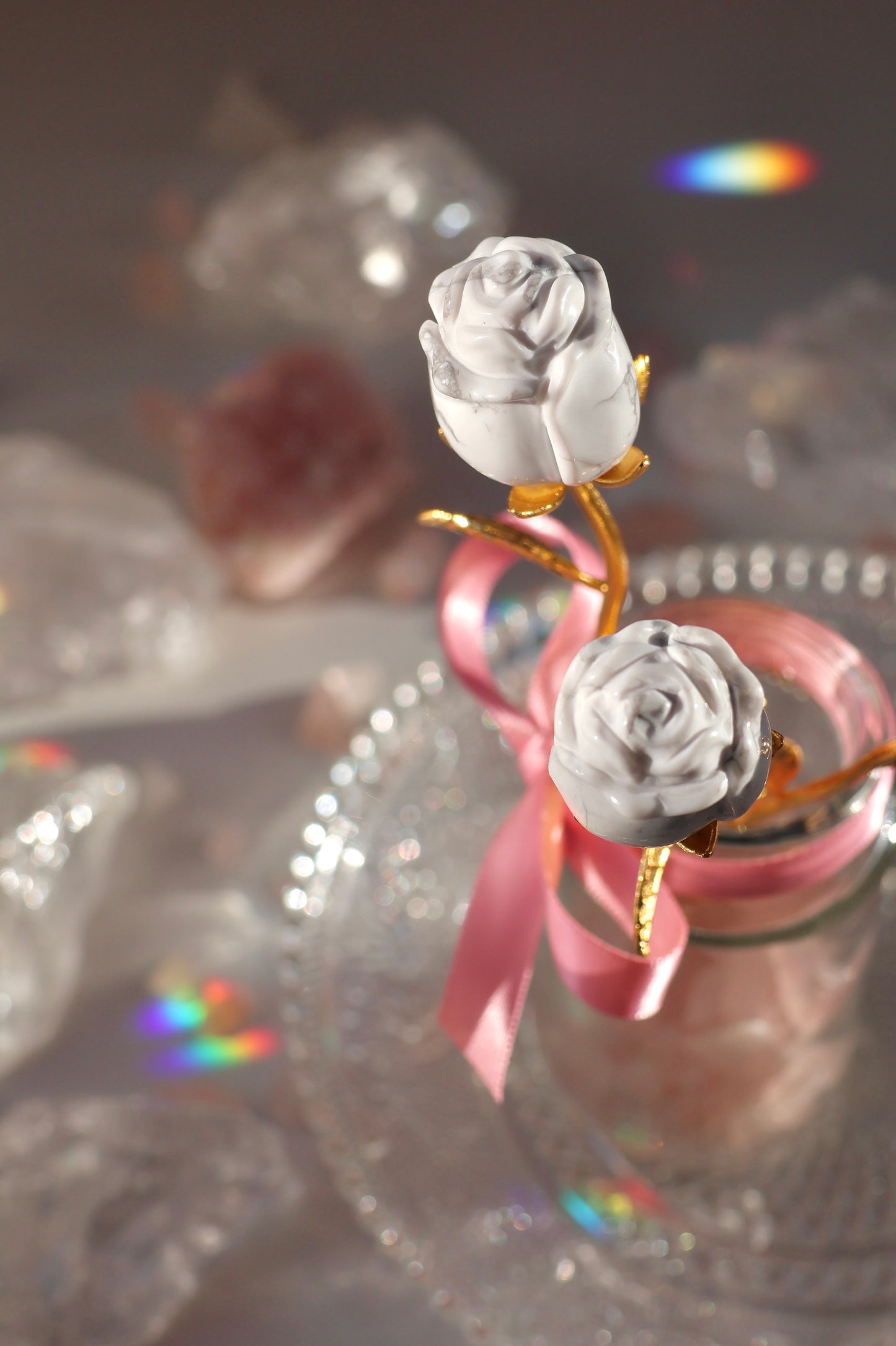 Howlite Rose - Gold