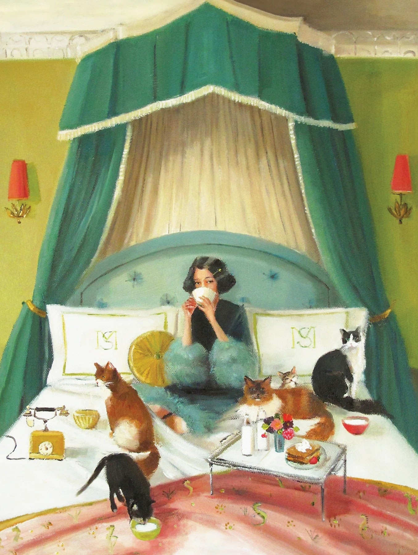 NYPC Janet Hill 500 Pc Puzzle - Breakfast in Bed