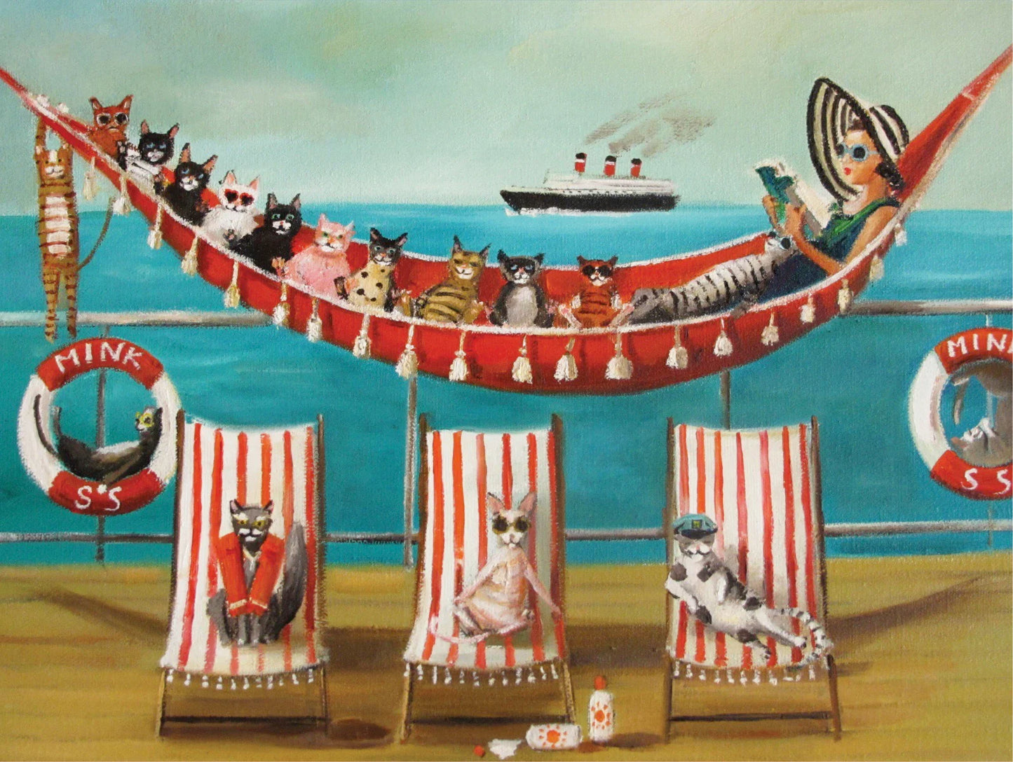 NYPC Janet Hill 500 Pc Puzzle - All Paws on Deck