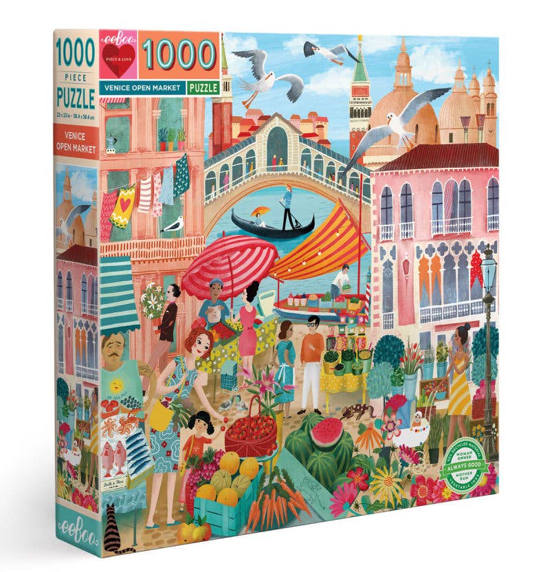 EeBoo 1000 Pc Puzzle - Venice Market