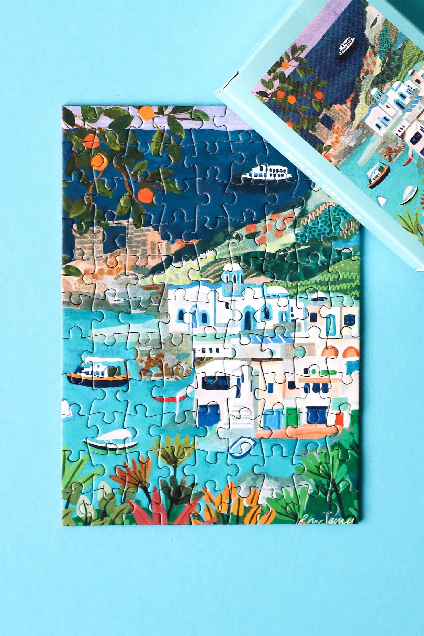 Milos Greece mini puzzle, 99 pieces