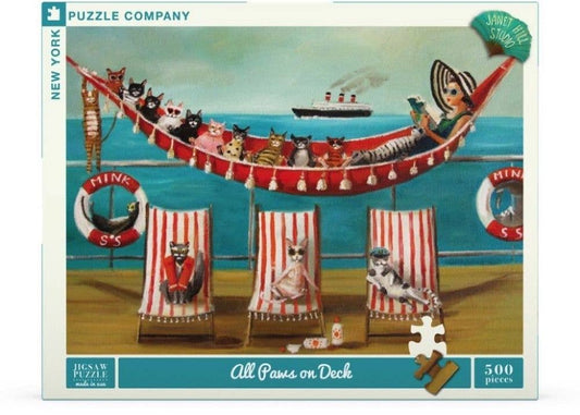 NYPC Janet Hill 500 Pc Puzzle - All Paws on Deck