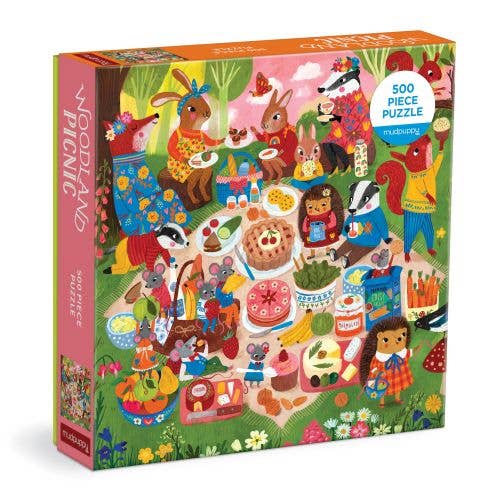 Mudpuppy 500 Pc Puzzle - Woodland Picnic