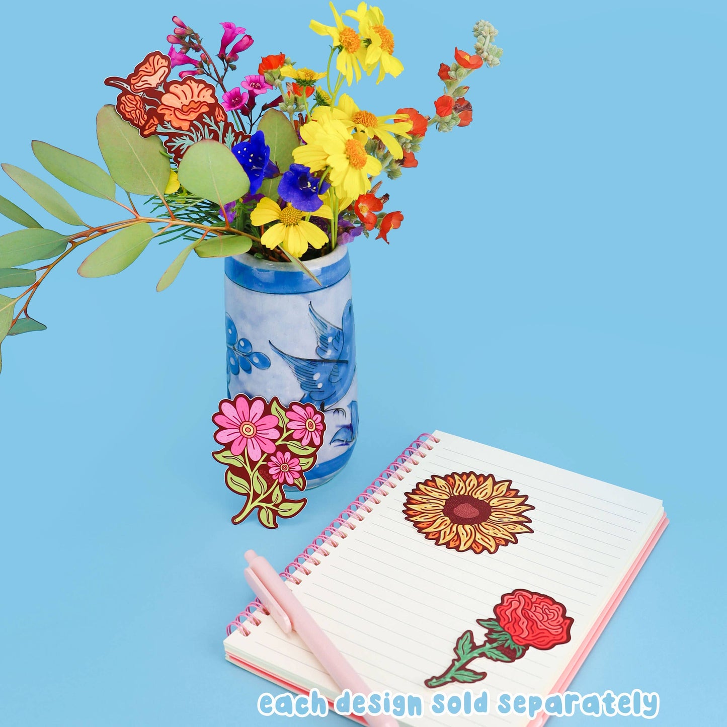 Sunflower Wildflower Vinyl Sticker