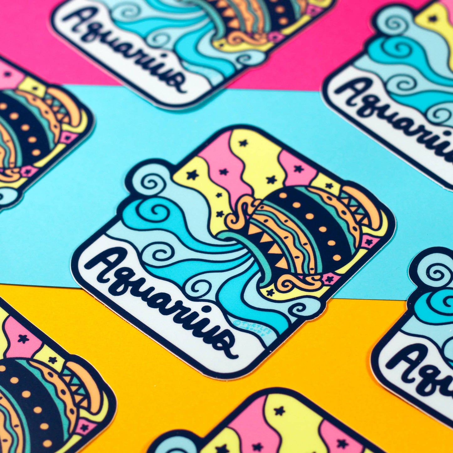 Aquarius Zodiac Astrology Sign Vinyl Sticker